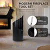 YARDIN, ensemble de 4 pièces pour cheminée : support avec Voir les images du produit 4