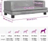 vidaXL pelíšek pro psy světle šedý 80x45x30 cm sametový Náhled obrázku produktu 7
