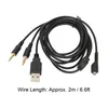 A black audio cable with multiple connectors, including USB and 3.5mm jacks, coiled on a white background. Náhled obrázku produktu