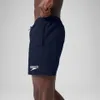 A man is shown from the side wearing navy blue Speedo swim shorts. Produktbild-Vorschau