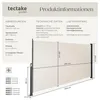 tectake® Seitenmarkise 200 x 300 cm ausziehbar, mit Produktbild-Vorschau 5