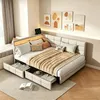 Letto imbottito matrimoniale INONEFT, 140x190 cm, con Anteprima dell’immagine prodotto 1