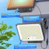 A solar-powered outdoor light with a solar panel and a motion sensor. Produktbild-Vorschau