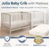 Babybett JULIA 100x60 cm mit Matratze – Massivholz Buche – Produktbild-Vorschau 3