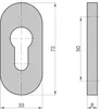 BASI - Schmalrahmen-Rosettenpaar - ZBR 3250 PZ (PZ-Lochung) Produktbild-Vorschau 2