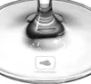 Close-up of the base of a wine glass with a logo and brand name etched into the glass. Anteprima dell’immagine prodotto