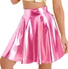 Damen Rock Gr. XL Kurze Minirock Shiny Metallic Skater Rock Produktbild-Vorschau 3