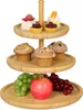 Relaxdays Etagere Bambus, HxD: 25 x 30 cm,  3-stöckige Produktbild-Vorschau 1