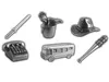 A collection of metal game tokens, including a katana, a hand in a bucket, a cowboy hat, a telephone, a camper van, and a baseball bat. Náhled obrázku produktu