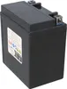 A black AGM SLA battery for a motorcycle, shown from a diagonal angle. Voir les images du produit