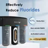 A water filter system with its filters and marketing text highlighting its features. Anteprima dell’immagine prodotto