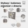 Drewniana półka Woodweaver szara, 28 przegródek, Podgląd zdjęcia produktu 4