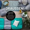 Outdoor seating area with beanbag chairs and cushions. Náhled obrázku produktu