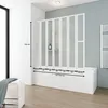 A bathroom scene with a bathtub and a shower screen. Produktbild-Vorschau