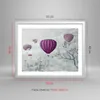 Gerahmtes Poster - Weißer Rahmen - Ballon Baum Flug - 50x40 Produktbild-Vorschau 5