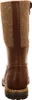 The back view of a brown and tan boot. Produktbild-Vorschau