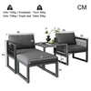Flieks Gartenlounge Set 4-pièces, meubles de balcon meubles Voir les images du produit 4