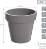 Prosperplast s.r.o. Květináč LEXO ROUND šedá 60 cm Náhled obrázku produktu 4