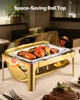 SucceBuy Set di scaldavivande rettangolari da 9 qt con Anteprima dell’immagine prodotto 5