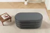 riess-ambiente Polsterbank VOGUE 85cm grau Samt ovale Produktbild-Vorschau 8
