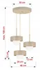Luxolar - LED Pendelleuchte 3-flammig Beige-Grau G9 15W - Produktbild-Vorschau 8