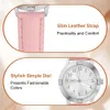 Damenuhr Kunstleder, Damen Analog Quarz Uhr mit Kunstleder Produktbild-Vorschau 2