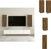 vidaXL TV-Schränke 2 Stk. Räuchereiche 30,5x30x90 cm Produktbild-Vorschau 1