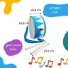 Trommel für Kinder blau/weiss – Holz, 20 cm, mit Sticks & Produktbild-Vorschau 4