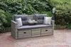 Garden Pleasure Loungesofa Valetta, hellgrau Kunststoff, Produktbild-Vorschau 8