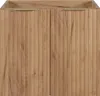 A front view of a wooden bathroom cabinet with two doors. Anteprima dell’immagine prodotto