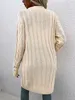 ASKSA Damen Langarm Strickjacke Strick Mantel Zopfstrick Produktbild-Vorschau 6