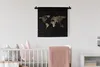 MuchoWow® Wandteppich Wandbehang Weltkarte - Luxus - Gold Produktbild-Vorschau 1
