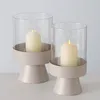 Boltze Windlicht Pallas Leuchter Eisen & Klarglas Beige Produktbild-Vorschau 5