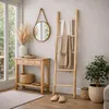Deko-Leiter KEPALA ca. H150cm Natural Teak Handtuchhalter Produktbild-Vorschau 3