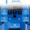 Close-up view of the control panel of a blue toy car. Produktbild-Vorschau
