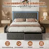Letto imbottito INONEFT, 160x200 cm, con 4 cassetti e Anteprima dell’immagine prodotto 7