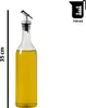 set di 2 bottiglie in vetro per olio con supporto in legno Anteprima dell’immagine prodotto 4