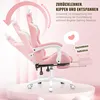 Gaming Stuhl mit Lendenwirbelstütze und Fußstütze 150kg, Produktbild-Vorschau 4
