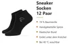 Black Snake Sneakersocken Damen Herren 12 Paar Baumwolle Produktbild-Vorschau 2