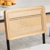 Moderner Rattan-Esszimmerstuhl mit schwarzem Metallgestell, Produktbild-Vorschau 12