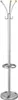 A silver metal coat rack with gold accents is shown against a white background. Produktbild-Vorschau