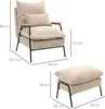 HOMCOM Relaxsessel mit Hocker Sessel mit Verstellbar Produktbild-Vorschau 3