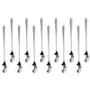 A set of 12 long, elegant cocktail spoons arranged in a row against a white background. Podgląd zdjęcia produktu