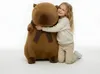 Mascotte grande peluche giocattolo capibara con sciarpa 100 Anteprima dell’immagine prodotto 7
