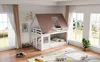 Cama nido de 140 x 200 cm, diseño de casa con tejado a dos Vista previa de la imagen del producto 5
