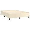 A cream-colored box spring bed frame with black legs, shown from a side angle against a white background. Náhled obrázku produktu