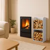 Relaxdays Regál na drevo, VxŠxH: 80x40x30 cm, 2 priehradky, Náhľad obrázku produktu 2