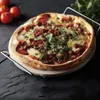 Pizza-Backstein 33 cm mit Halterung und abnehmbaren Griffen Productafbeelding-voorbeeld