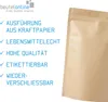 Standbodenbeutel Kraftpapier Druckverschluss 160x270+80 mm, Produktbild-Vorschau 2