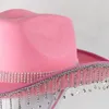 Strass-Cowgirl-Hut im Retro-Western-Stil mit verstellbarer Produktbild-Vorschau 5
